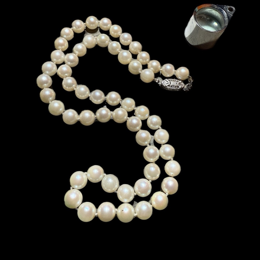 14KT 🎂7mm Cultured Pearl 18‎ inch Necklace